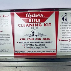 Vintage Outers Rifle Cleaning Kit No 477 Metal Tin Gunslick Patches USA