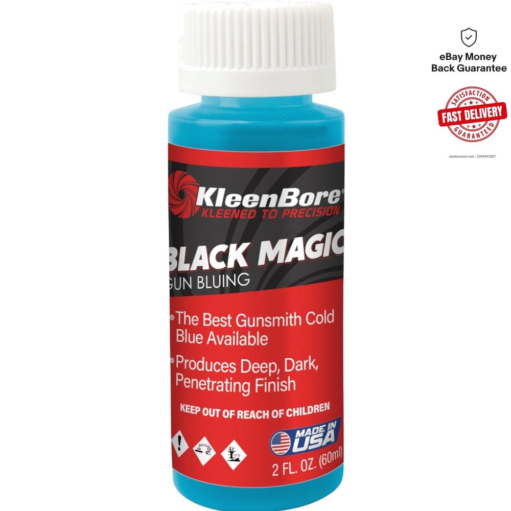 2oz Kleen-Bore Black Magic Gun Cleaner: Professional Cold Bluing for Firearms