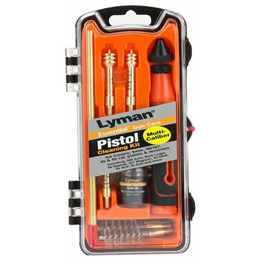 Lyman Multi Caliber Pistol Cleaning Kit 9mm, 40Cal, 45ACP 3 Caliber Pistol Cl…