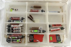 large lot mostly Kleenbore brushes, jags, mops, adapters w/ boxes FREE shipping
