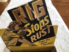 1949 RIG, RUST INHIBITING GREASE, 7 OINTMENT TUBES IN ORIGINAL DISPLAY BOX