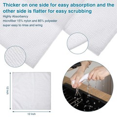 Macarrie 200pk Microfiber Cleaning Cloths Bulk 12×12″ Absorbent Towels