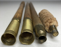 Vintage Wood & Brass 3 Piece Shotgun Cleaning Rod With Soft Tip