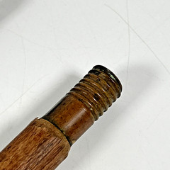 Vintage 2 Piece Brass Fitting & Wood Shotgun/Rifle Cleaning Rod Patch Loop