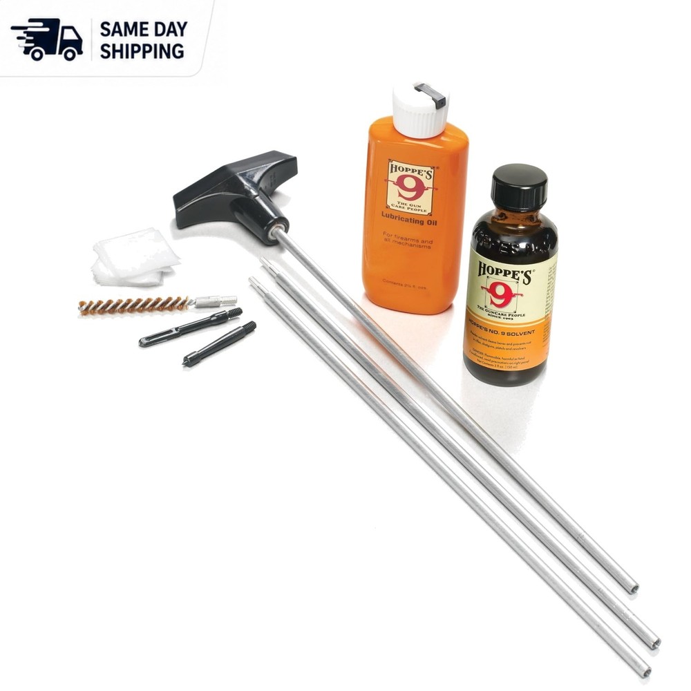 Comprehensive Hoppes Clamshell Kit with Aluminum Rod for .22 to .257 Cal Rifles