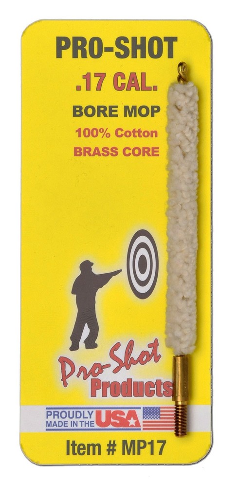 Pro-Shot MP17 Bore Mop .17 Cal Rifle #5-40″ Thread Brass Core