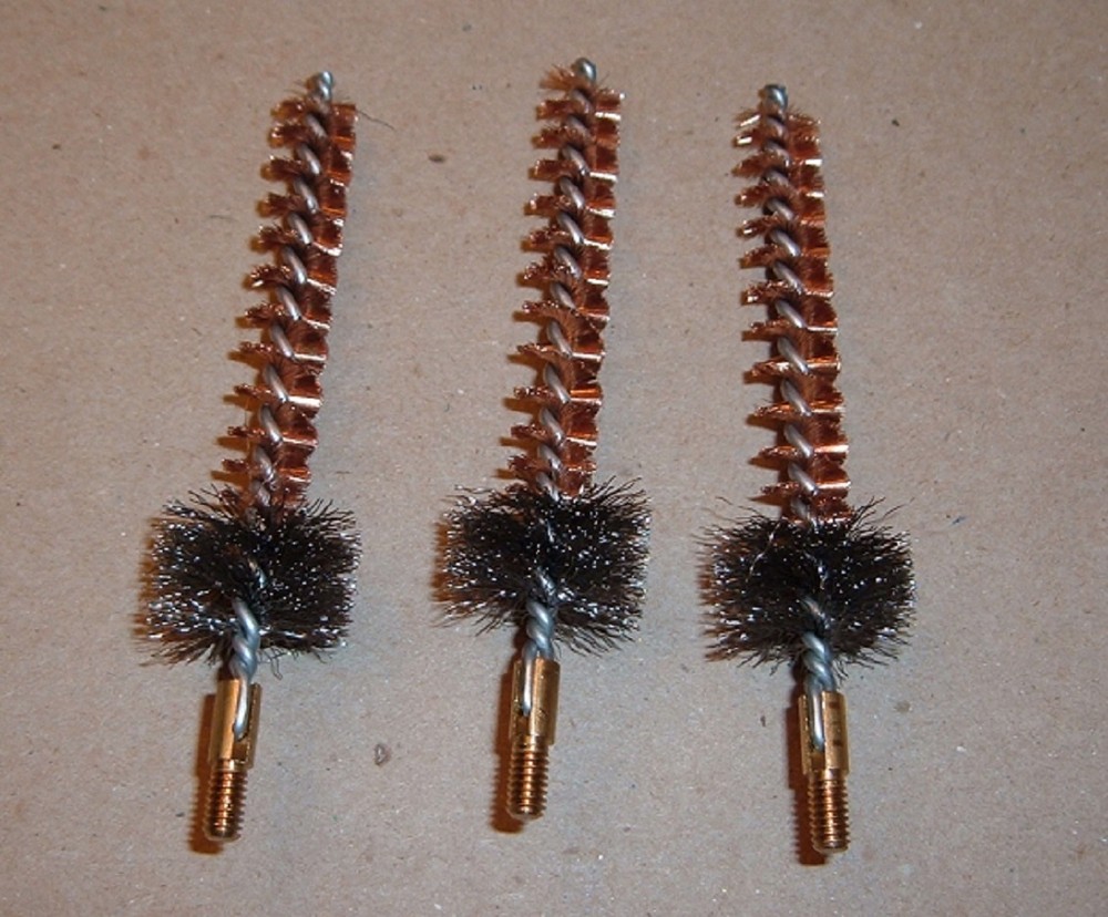Lot of 3 223 or 5.56 rifle chamber brushes 8-32 standard threads unused $4 ship