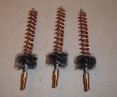 Lot of 3 223 or 5.56 rifle chamber brushes 8-32 standard threads unused $4 ship