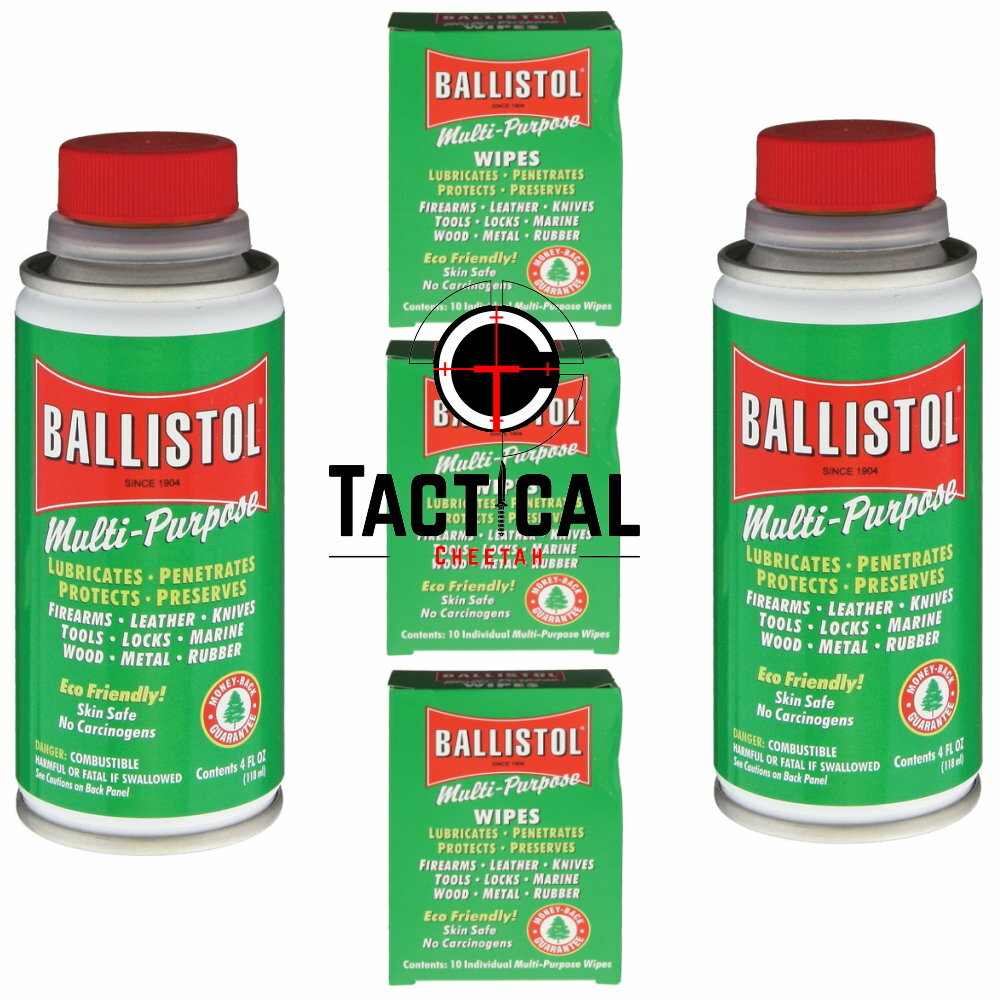 Ballistol Multi-Purpose Wipes ( 30 wipes) 2 Cans 4 oz of Gun Cleaning US Made &