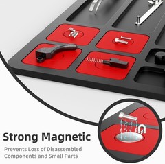 “Pistol Gun Cleaning Mat, Magnetic Anti-Slip Rubberized Mat with Organizer Parts