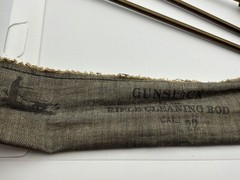 Vintage Gunslick .22 Cal Rifle Cleaning Rod Set Brass Wood Handle Bag USA NJ