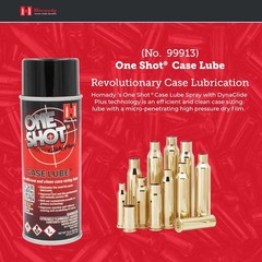 Hornady One Shot Case Lube, 10 oz / 14 fl – Aerosol Dry 14fl oz, Silver