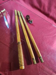 Antique 3pc Wooden&Brass Gun Cleaning Rod 36″ Shotgun/Black Powder Rifle No…