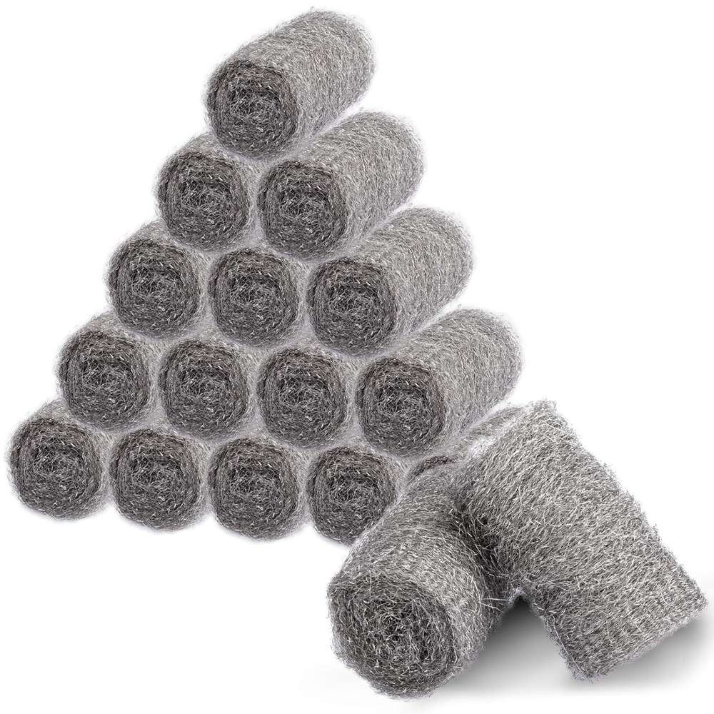 15 Count Gap Blocker: Steel Wool Rolls for Safe Indoor & Outdoor Pest Control