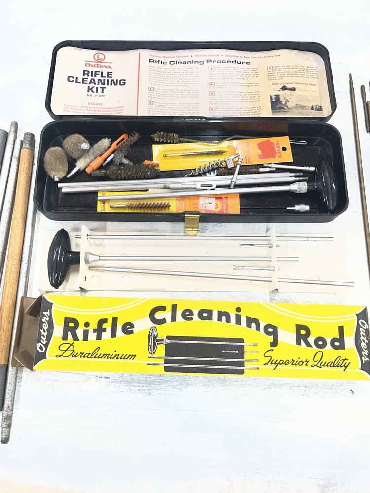 Lot Of Six (6) Vintage Gun Cleaning Kits – Marbles, Tri-Pak, Outers