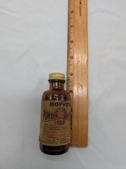 Vintage 1950s Hoppe’s No. 9 Nitro Powder Solvent Glass Bottle EMPTY