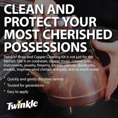 Twinkle Brass & Copper Polish Kit – Phosphorus-Free, Long-Lasting Shine 4.4 Oz