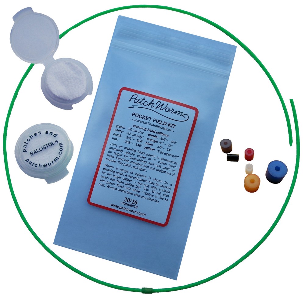PatchWorm PFK Pocket Field Kit gun cleaner for PISTOLS