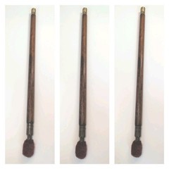 Vintage Antique 37″ Hickory Wood 3-Piece Shotgun Cleaning Rod Brass Fittings