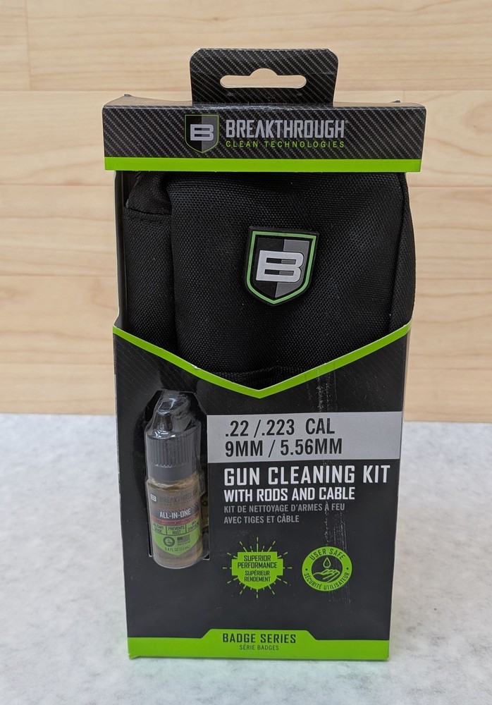 Breakthrough .22/.223cal/9mm/5.56mm Cleaning Kit w/ Rods & Cable BT-MPK-RH