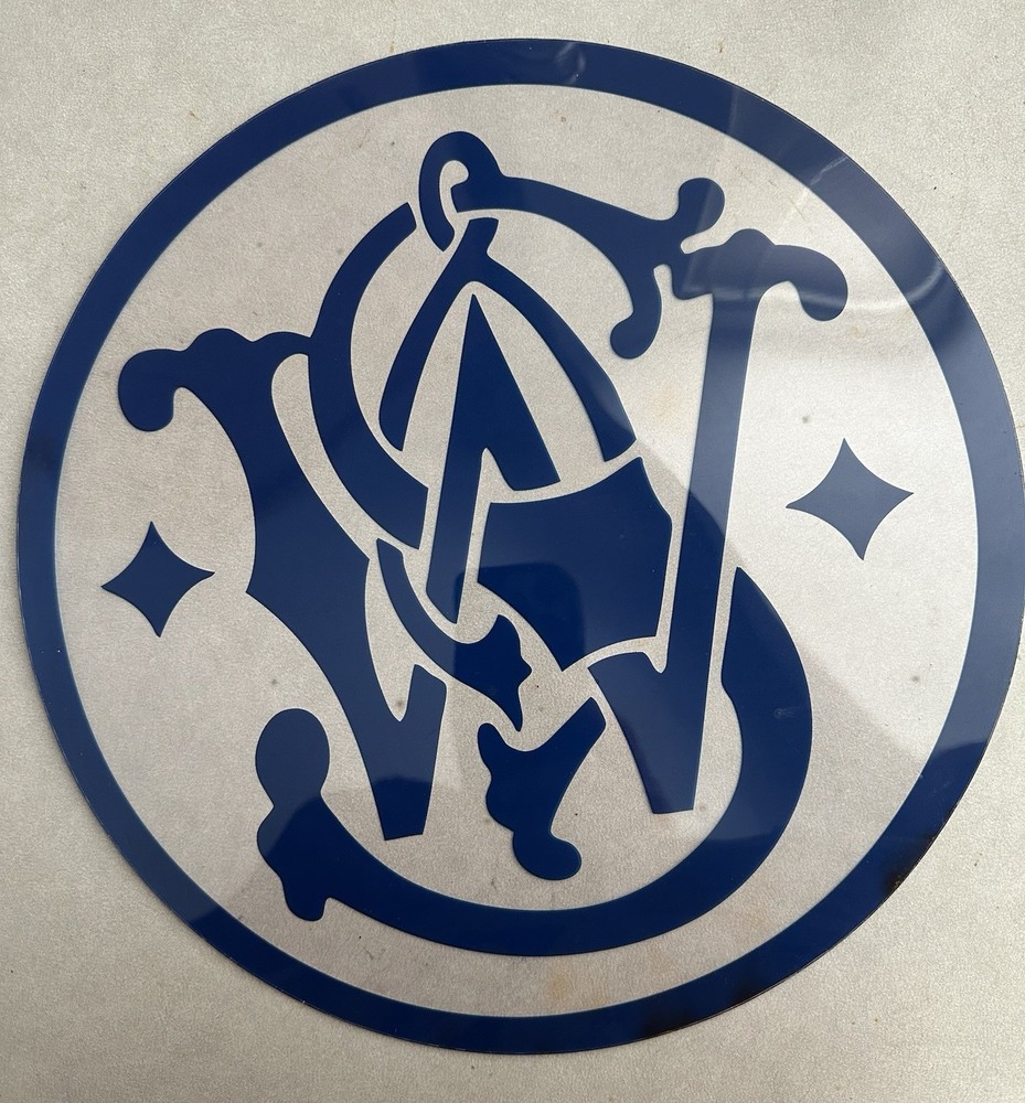 Smith & Wesson S&W Clear Plastic Blue Logo Retail Advertising Counter Mat