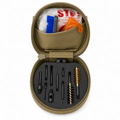 OTIS .45 Cal Pistol Cleaning Kit with MOLLE Pouch | Military Coyote Brown