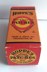 Vintage Hoppe’s .22 – .270 Caliber Gun Cleaning Patches No 2 Box FULL 1940s USA