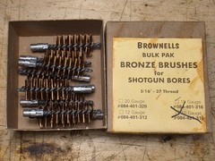 9 Phosphor Bronze Bristle 10ga Shotgun BORE Brush BRUSHES Std 5/16-27 Male
