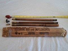 Vintage Eureka #95 3 Shotgun Cleaning Rods w/ 3 Implements, Ortginal Package