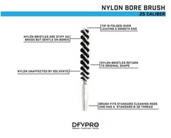 10 Pack- .25 Cal Nylon Bore Brushes for Gun Cleaning and Maintenance