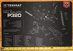 Tekmat Sig Sauer P320 PISTOL Bench Mat- 11 x 17 inch