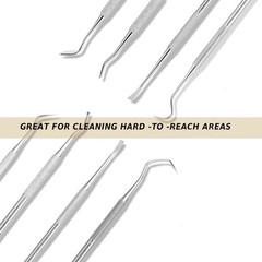 20 Pcs Gun Cleaning Brushes & Picks Kit Set Brass Steel Nylon Double Ended Gun C