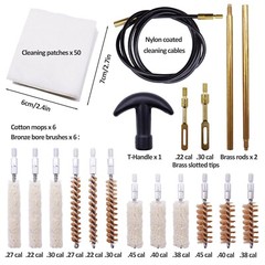 Universal Pistol Gun Cleaning Kit for 22 .357/.38/9mm .40.45 Caliber Handgun etc