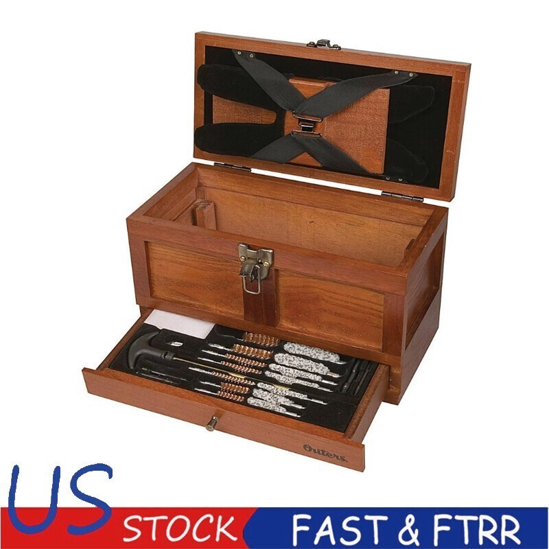 25 Piece Universal Wood Gun Cleaning Tool Chest (.22 Caliber and up) One Size