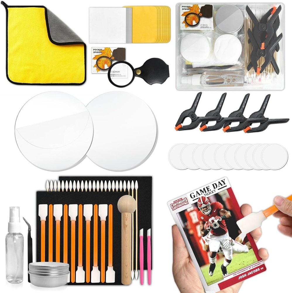 Card Care Cleaning Kit with Fixing Jig EVA Foam and Accessories for Sports and