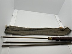 Vintage Gunslick .22 Cal Rifle Cleaning Rod Set Brass Wood Handle Bag USA NJ