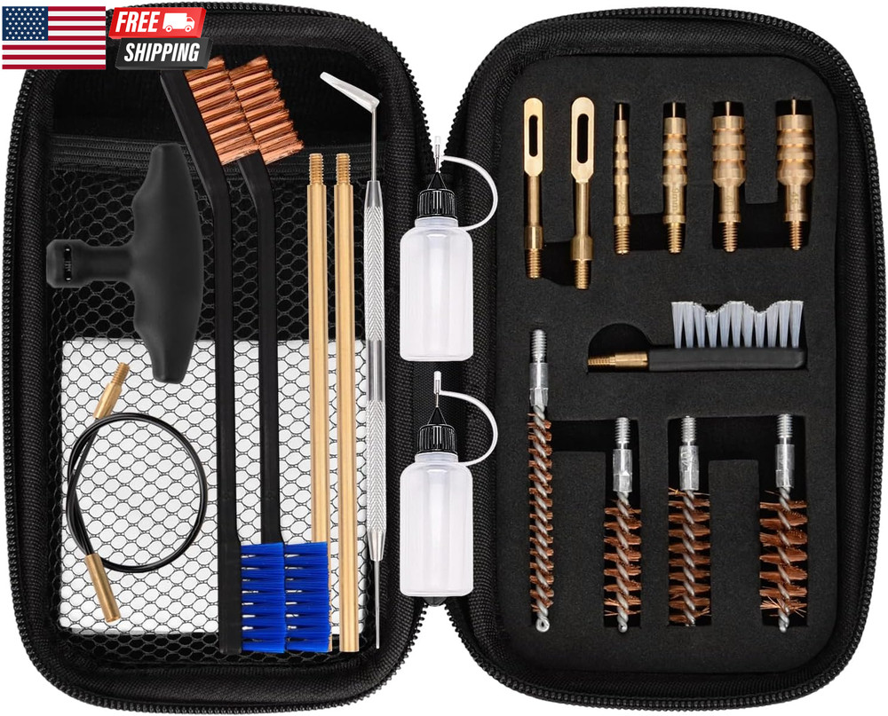 Universal Handgun Cleaning Kit .22,.357,.38,9Mm,.45 Caliber Pistol Cleaning Kit
