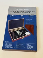 Gunmaster 42 Piece Universal Gun Cleaning Kit Wood Case New Rifle Shotgun Pistol