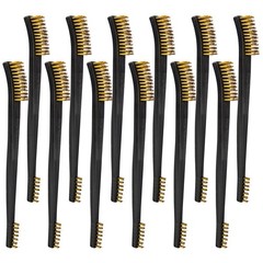 12 Pack Double-Ended Gun Cleaning Brushes Set – Brass & Nylon Handle, All-Purpos