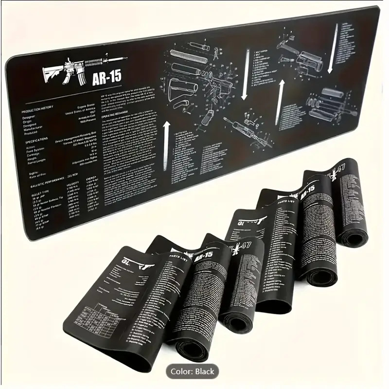 AR-15 Tactical Gun Cleaning Mat 12×36 – Heavy-Duty Non-Slip Armorer Bench Pad 🔥