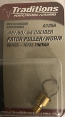 Traditions A1256 Performance Firearm.45/.50/.54 Caliber Patch Puller/Worm Brass