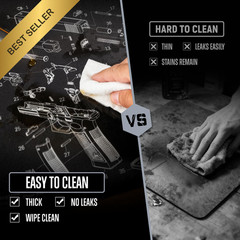 Thick Gun Cleaning Mat 20×12 Non Slip Oil Resistant Glock Pistol Parts Diagram