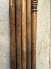 ANTIQUE MUZZLELOADER CLEANING ROD SET BRASS TIPS 48” COMPLETE