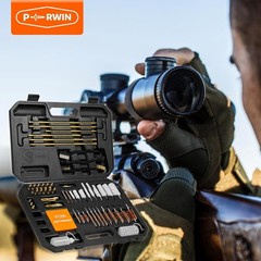 Universal Gun Cleaning Kit for Pistol Rifle Shotgun w/ Brass Rods & Hard Case