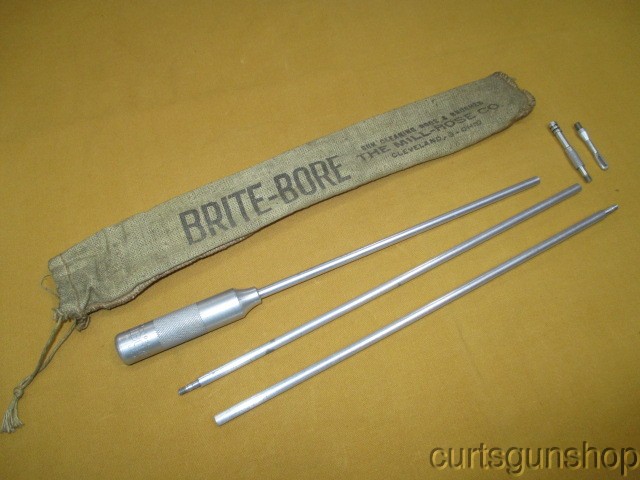 Vintage Mill-Rose Brite Bore 30 Cal 3 Piece Cleaning Rod Aluminum