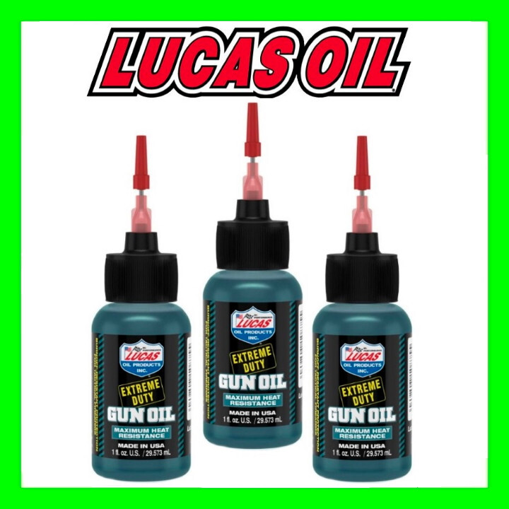 3 – LUCAS Extreme Duty Gun Oil 1oz Bottle Needle Oiler lubricant Protects