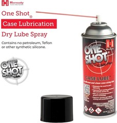 Hornady One Shot Case Lube, 10 oz / 14 fl – Aerosol Dry 14fl oz, Silver