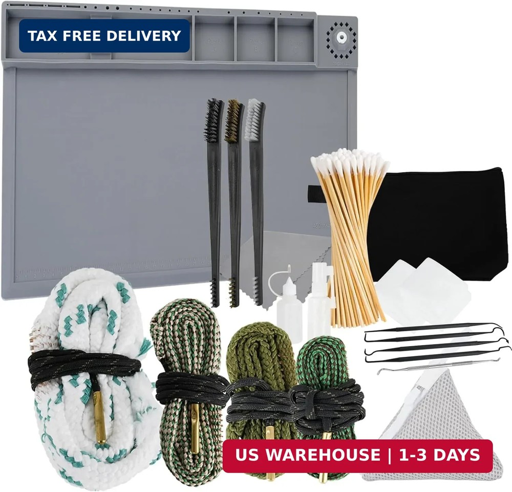 23 Pieces Universal Gun Cleaning Kit for Handguns and Rifles, Gun Cleaning Suppl
