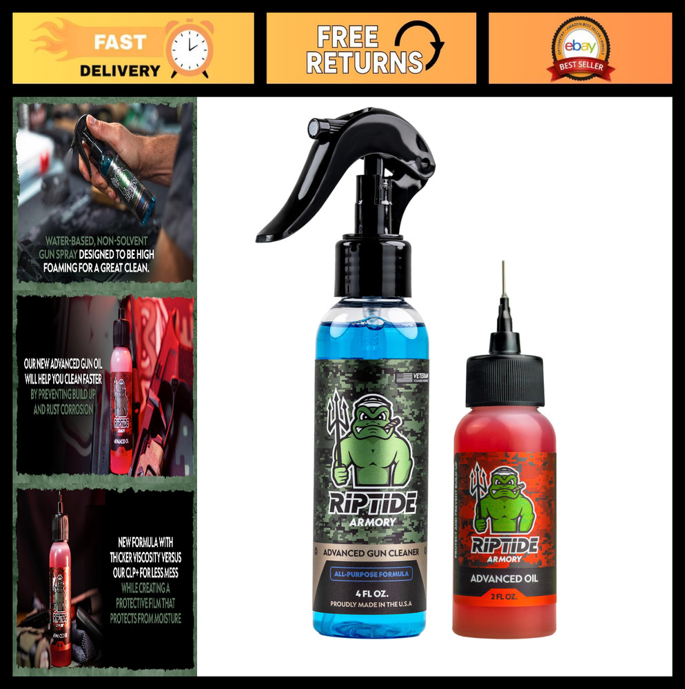 Advanced Gun Cleaner & Oil Kit – Cleans, Lubricates, Protects – Nano Coat Formul
