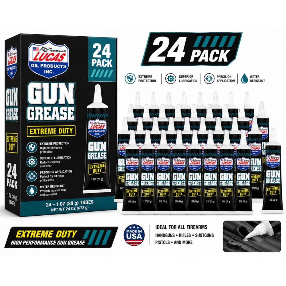 Lucas Oil 10889 Extreme Duty Grease Gun 1 oz Heavy Duty Lubricant (24 Pack)